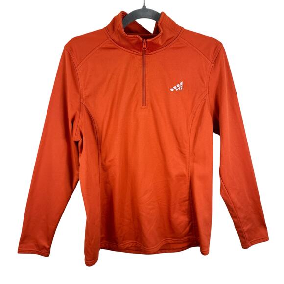 The North Face Orange Mock Neck 1/4 Zip Lightweight Pullover Size L - Picture 1 of 6